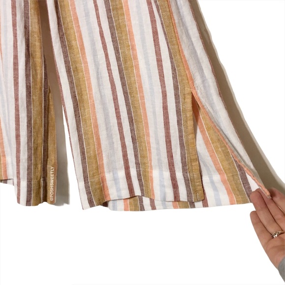 Anthropologie Wide Leg Striped Pants - Picture 4 of 13